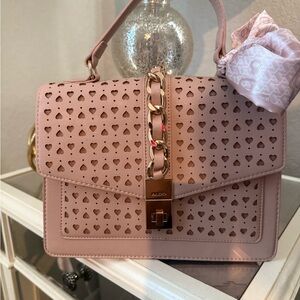 ALDO Blush Heart Cutout Satchel